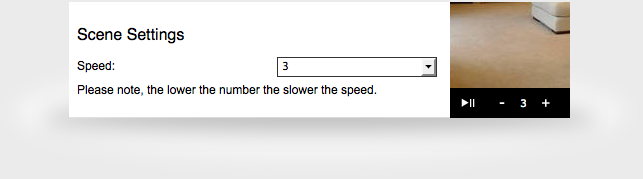 Default Speed Setting